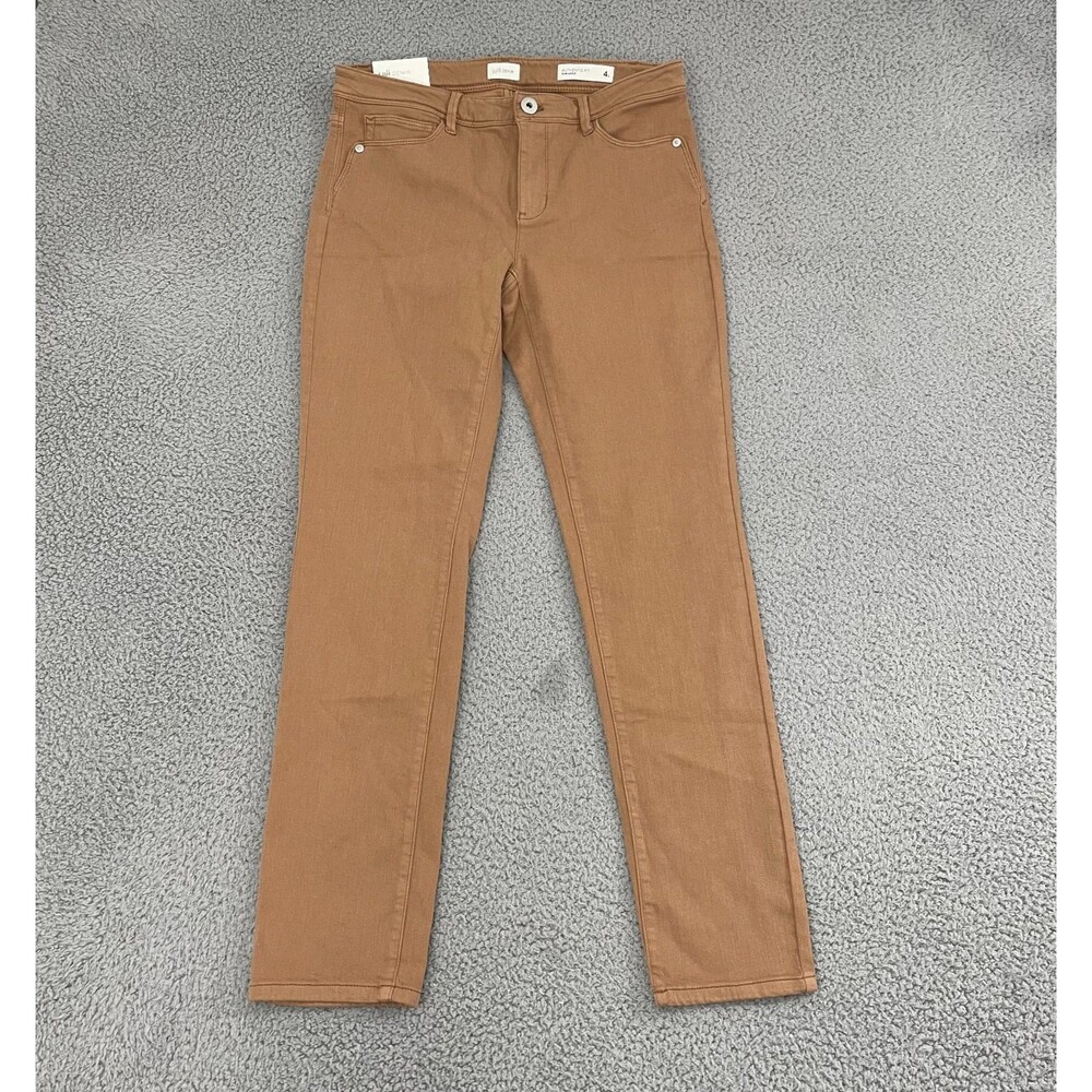 J‎ Jill Denim Slim Ankle Jeans Women 4 Camel Authentic Fit Vicuna NWT